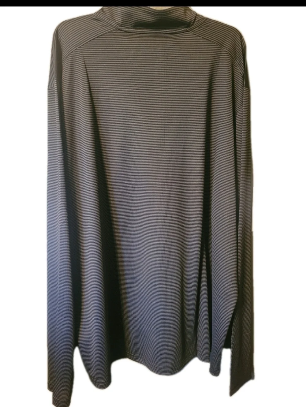 Cutter & Buck Quarter-Zip Pullover 3XT Black Gray Striped UV Protect NWT